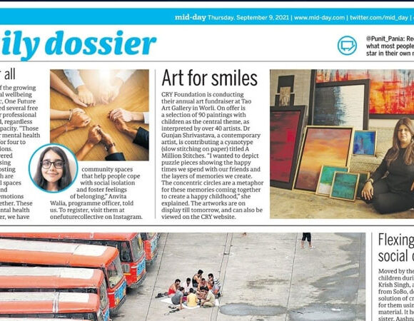Art for Smiles  – Mid Day – Daily Dossier, (Print edition)