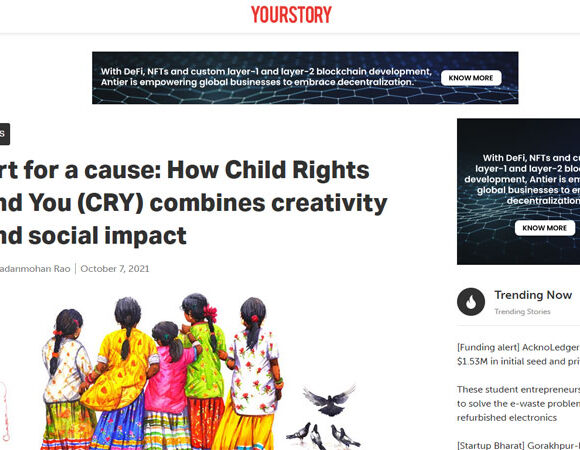 Art for a cause: How Child Rights and You (CRY) combines creativity and social impact