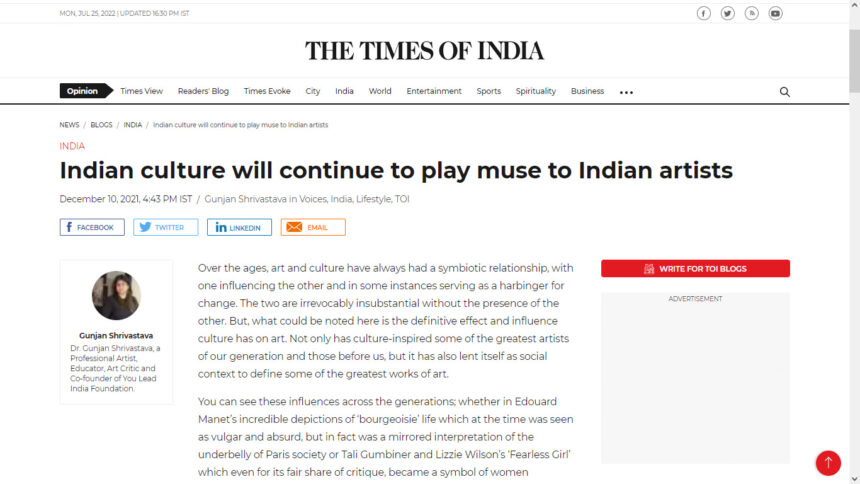 Indian culture will continue to play muse to Indian artists